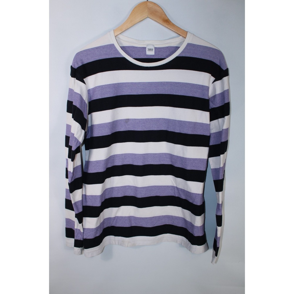 Takeo Kikuchi Men's Size 3 Multicolor Striped Long Sleeve T-Shirt